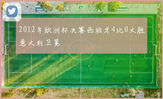 2012年欧洲杯决赛西班牙4比0大胜意大利卫冕