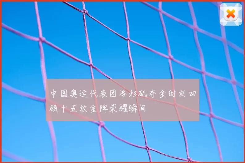 中国奥运代表团洛杉矶夺金时刻回顾十五枚金牌荣耀瞬间